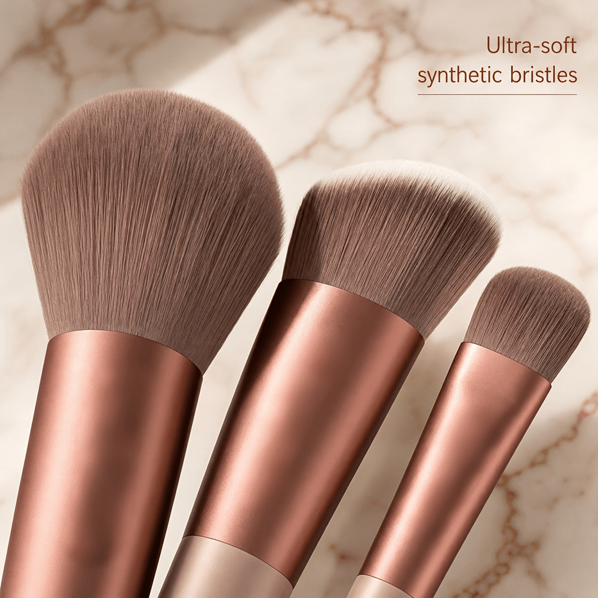 18pc Professional Makeup Brush Set with Puffs & Storage Bag