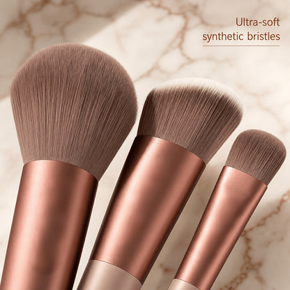 18pc Professional Makeup Brush Set with Puffs & Storage Bag
