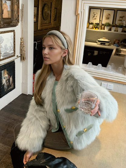 Women'S Elegant Faux Fur Coat - Chic Long Sleeve, Button-Up Front, Loose Fit, Solid Color, Perfect for Fall/Winter Casual Outings, Stylish Outerwear | Chic Long Sleeve | Sleek Design, Fur Coat For Women Winter, Fur Coat Women