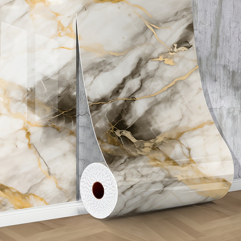 3D Marble Peel & Stick Wallpaper Panels with Thick Foam