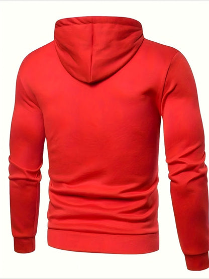 Men's Polyester Hoodie Zipper Sweatshirt for Fall Sportswear