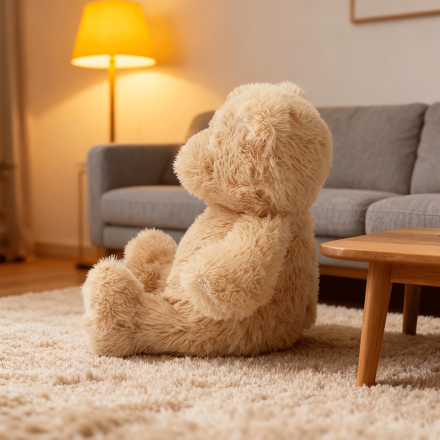 Cartoon Teddy Bear Plush Toy Cute Soft Stuffed Bear Dolls Funny Interactive Doll Cozy Home Sofa Decor Plush for Bedroom Desk Decoration Items Gift for Family and Friends