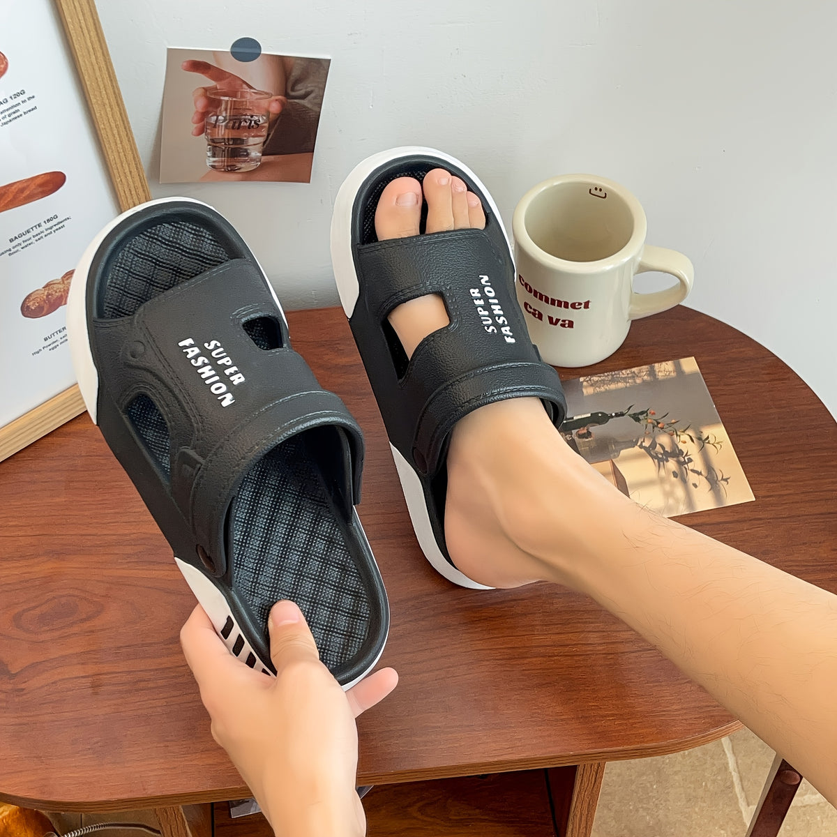 Unisex EVA Casual Slippers - Slip-Resistant, Quick-Dry, All-Season