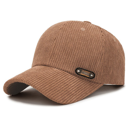 Unisex Corduroy Baseball Cap for Autumn and Winter Casual Wear