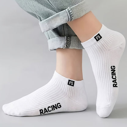 6 Pairs Men's Breathable Short Athletic Socks for Summer