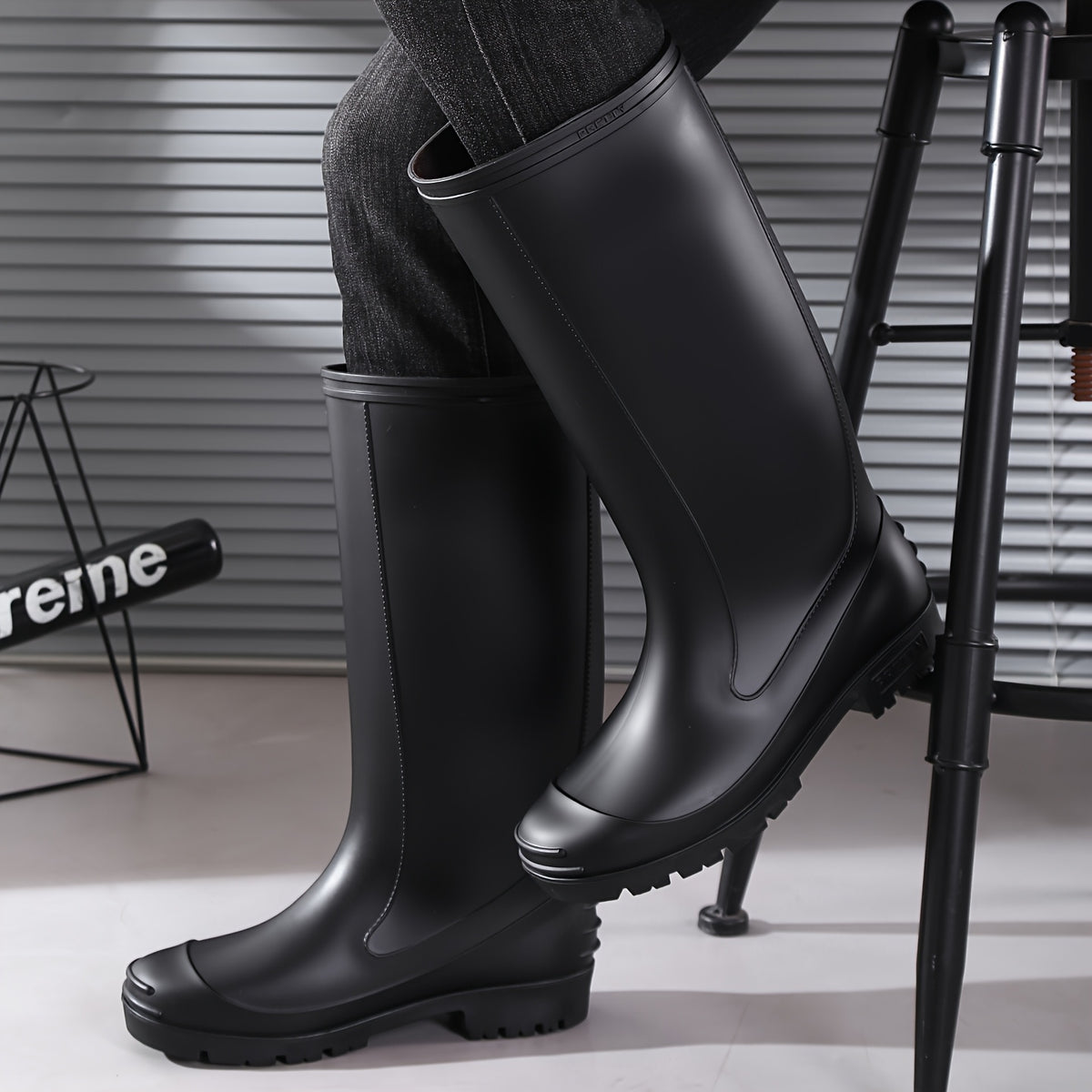 Men's High-Top PVC Outdoor Rain Boots for Summer Fishing