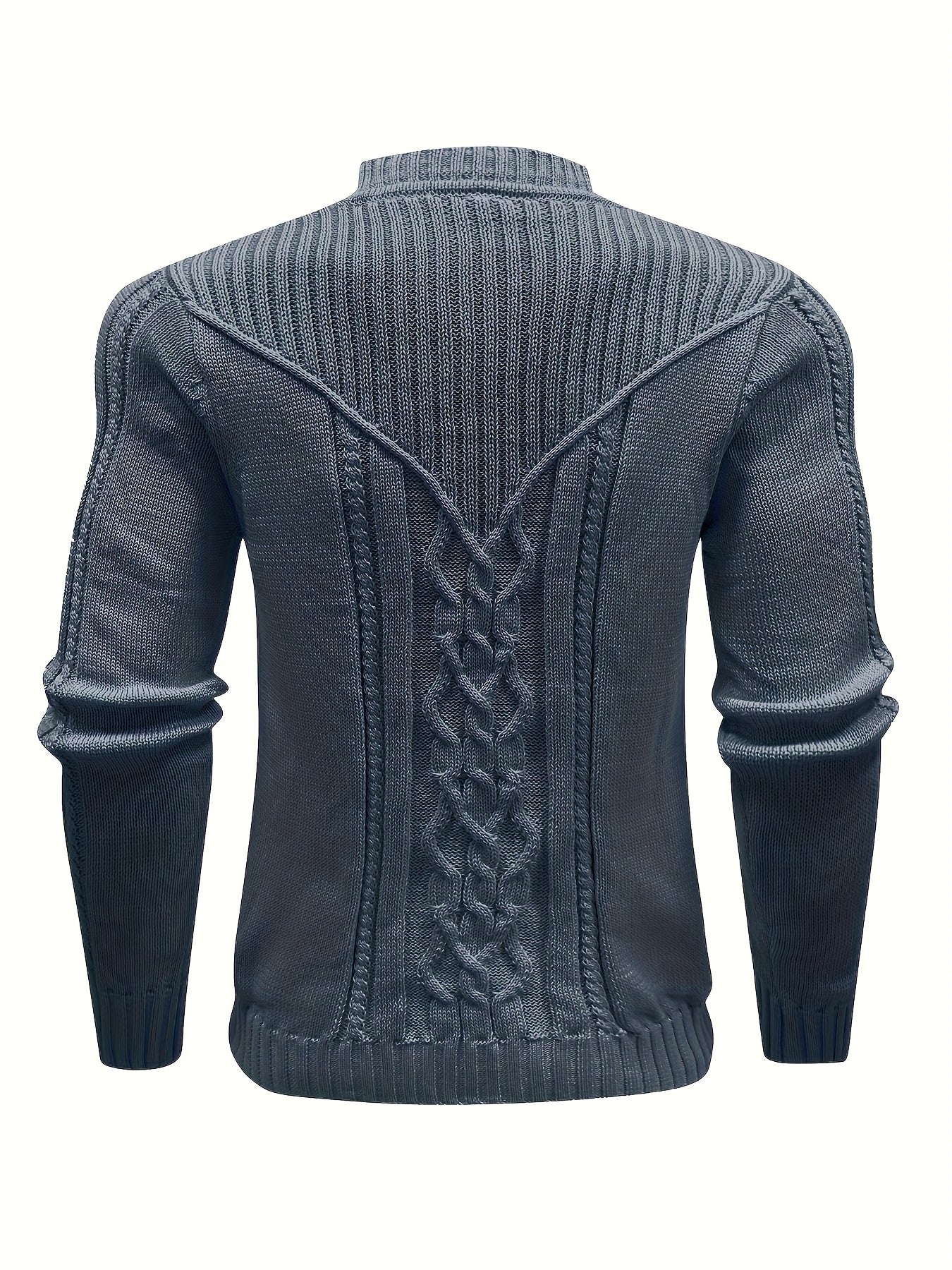 Fashion Knit Round Neck Sweater Pullover - Soft, Breathable, Medium Stretch, Long Sleeve, Casual Top for City Walks, Streets, Outings, Outdoor Activities - Perfect for Autumn and Winter