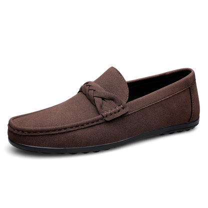 Plus Size Men's Casual Slip-On Loafers in Microfiber Leather