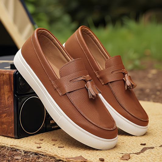 Men's Korean-Style Loafers with Non-Slip Sole and Cushioned Insole