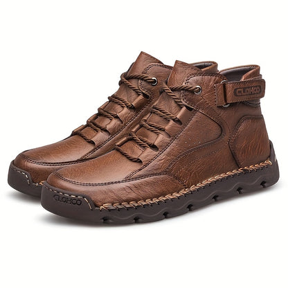 Men's Casual Mid-Top Lace-Up Rubber Sole Sports Shoes