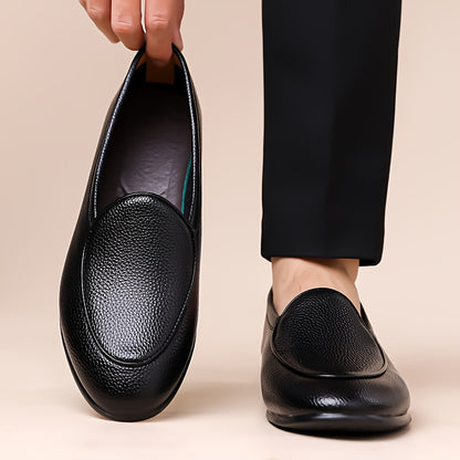 Men's Wide Fit Casual Slip-On Shoes with Microfiber Upper