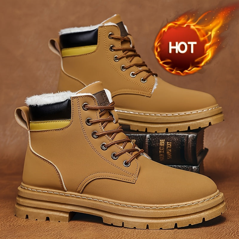 Plus Size Men's Snow Boots, -Lined Warm Shoes,Walking Boots, Winter Shoes Men, Snowboard Boots, Mens Hiking Boots, Mens Winter Shoe, Warm Shoes for Men, Mens Boots for Winter,Cold Weather Boots, Stylish Winter Footwear, Warm