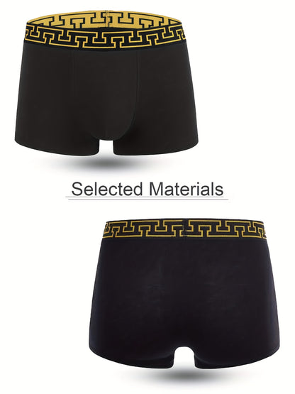 Men's 5-Pack Boxer Briefs Soft Breathable Viscose Fabric