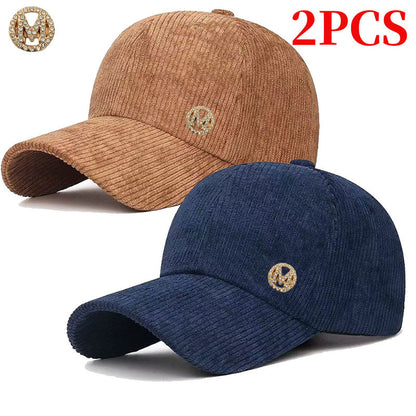 Unisex Adjustable Corduroy Baseball Cap - Lightweight, Retro Style