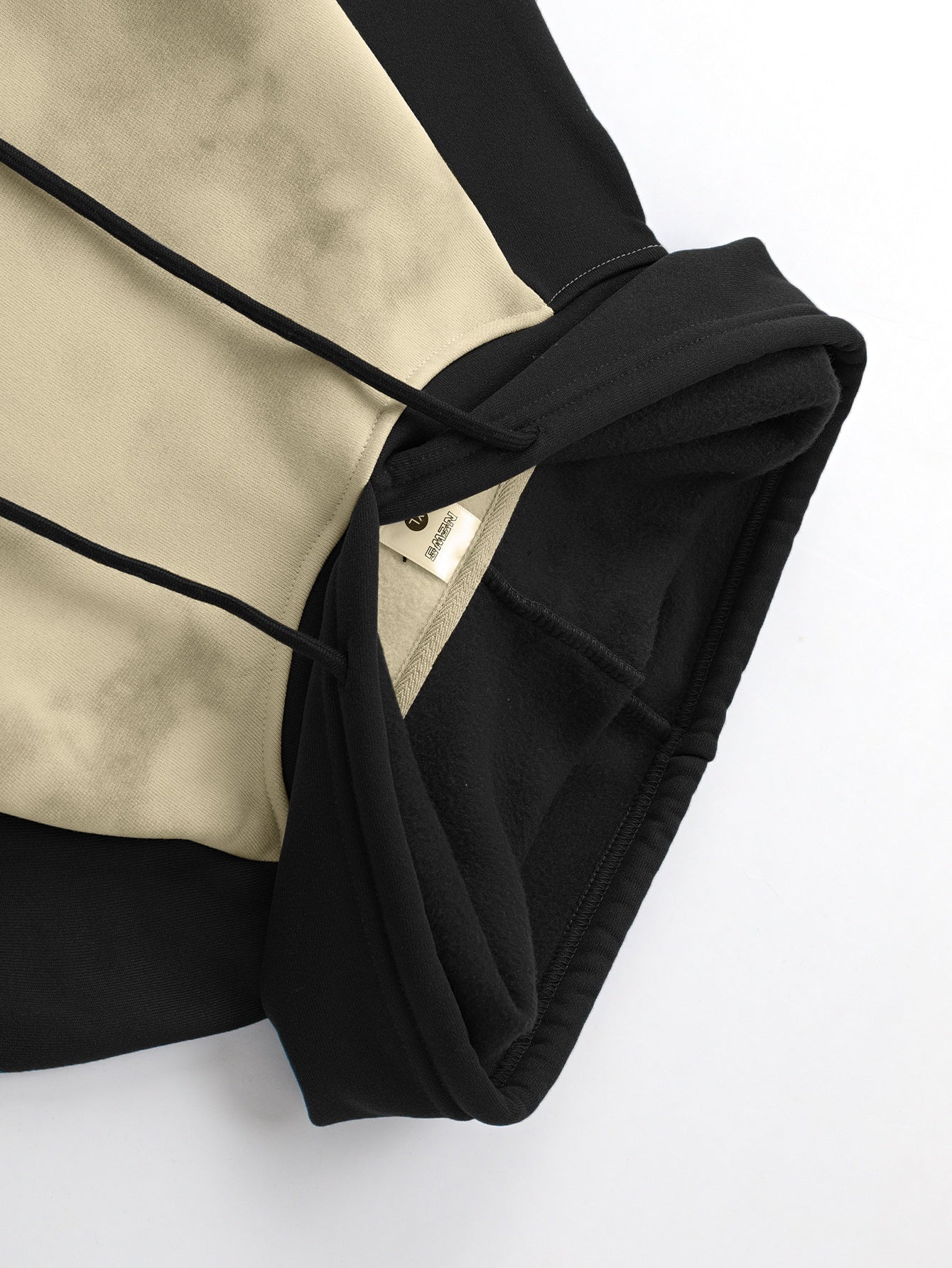 New Trendy Fashion Raglan Sleeve Colorblock Hoodie and Loose Cuffed Drawstring Cargo Pants with Multiple Pockets, Casual Daily Comfortable Versatile Breathable Hooded Sweatshirt and Loose Long Pants 2pcs Set with Stylish Prin