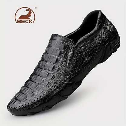 Men's Casual Slip-On Breathable Leather Soft-Soled Shoes