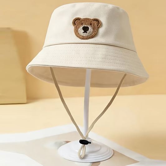 Bear-Head Infant Fishing Hat Lightweight for Spring/Summer