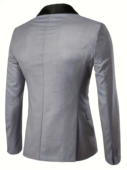 Men's 3-Piece Suit Set - Blazer, Vest & Trousers for Business & Weddin
