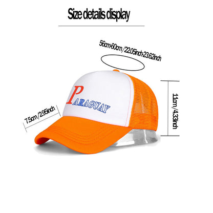 Unisex Lightweight Casual Paraguayan Map Print Hat