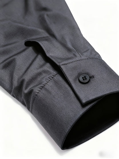 Men's Business Casual Two-Piece Suit with Lapel Shirt and Drawstring P