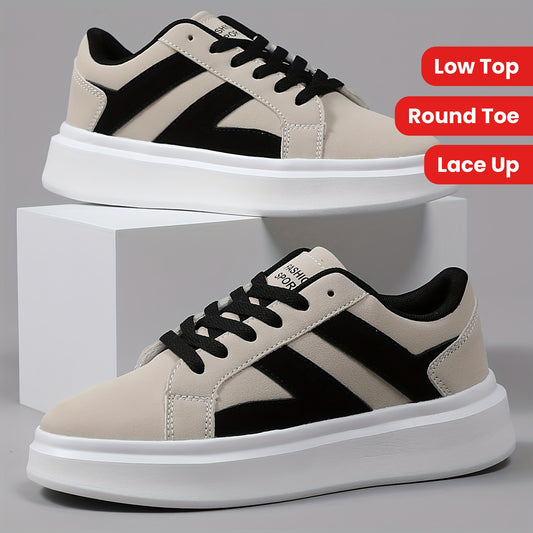 Men'S Casual Sports Shoes Low Top EVA Sole Round Toe Lace Up Microfiber Synthetic Upper Fabric Inner Material for Hiking, Outdoor, Daily Wear