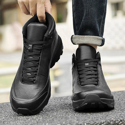 Men's Light Luxury Slip-On PU Shoes for All-Season Style