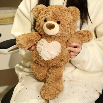 35Cm/13.78In Adorable Heart-Shaped Bear Plush Toys Kawaii Panda Stuffed Animals Ultra Soft Cuddly Gifts for Boys And Girls Birthday Celebrations Holiday Home Decoration