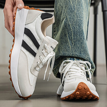 1 Pair of Men'S Casual Sneakers, Comfortable And Fashionable on The Feet, Suitable for All Seasons, White, Black, Green - Suitable for Outdoor Travel, Walking, And Sports - ayq