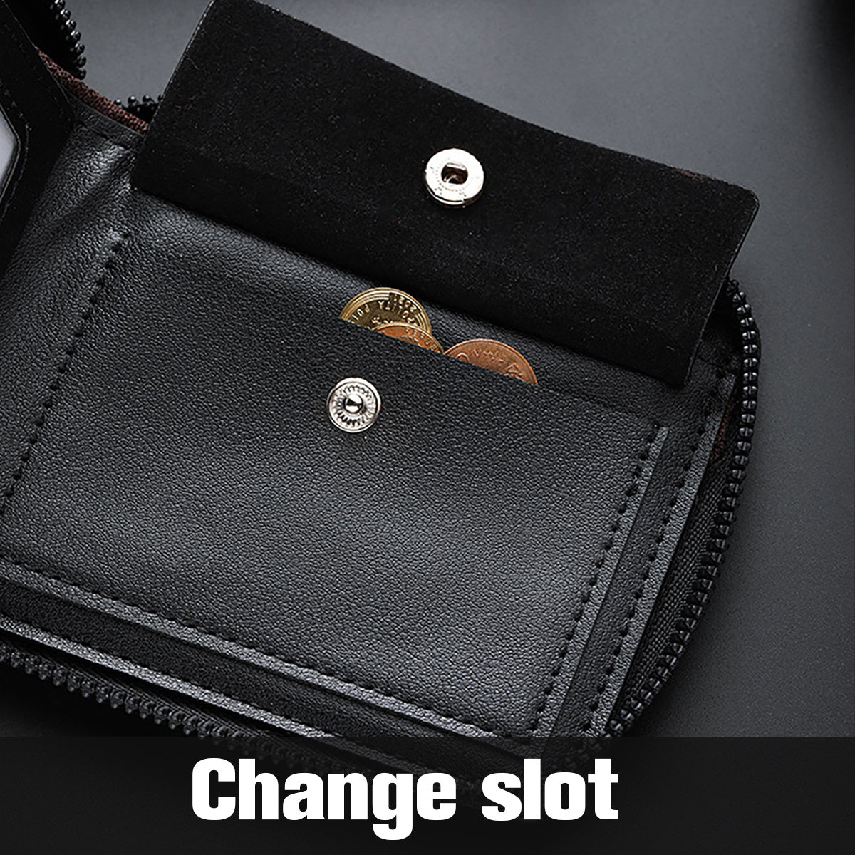 Luxury Faux Leather Wallet for Men | Crocodile Pattern, Embossed Top, Smooth Black, Zip Closure, Multiple Card Slots, Large Capacity, Stitched Design - Perfect Gift for Father, Husband, Brother