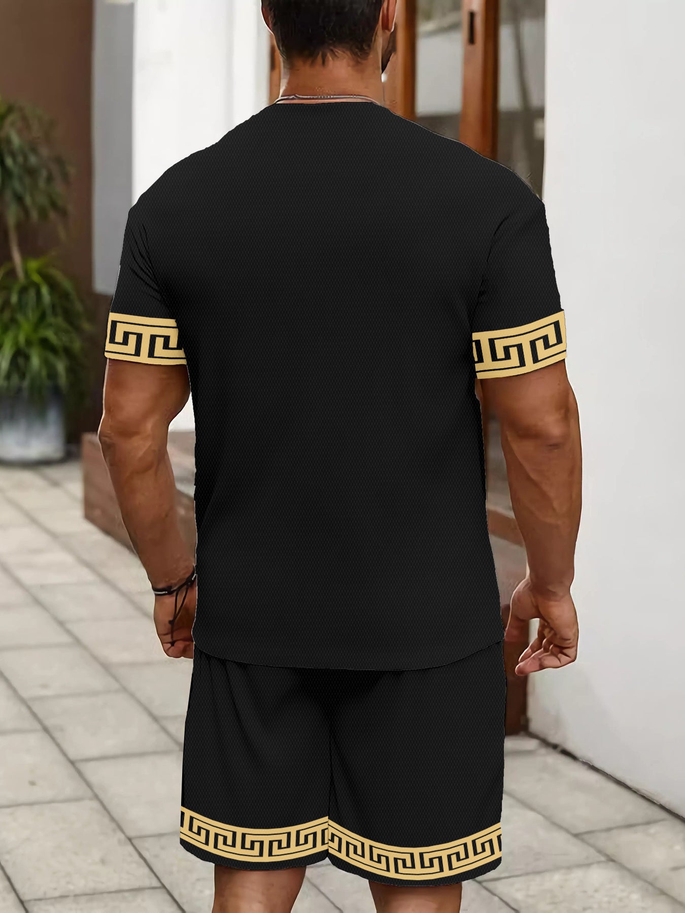 Men's Summer Casual Sports Set - Breathable T-Shirt & Shorts