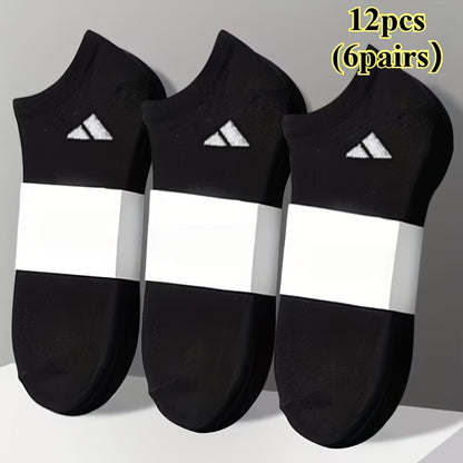 Unisex Invisible Sports Socks 3 or 6 Pairs Moisture-Wicking