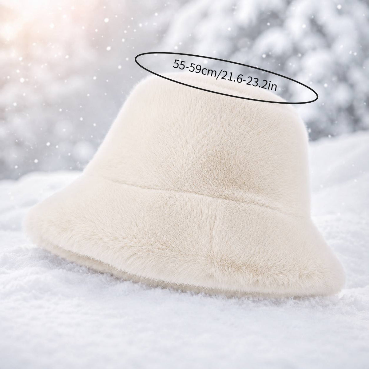 Women’s Soft Plush Bucket Hat – Warm Fall Winter Casual Hat