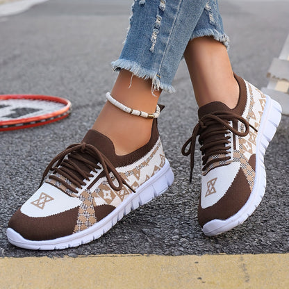 Women's Casual Sneakers Comfort Sport Shoes Fabric Knit Breathable Slip-On All-Season Walking Flats - EVA Sole Non-Slip Athletic Running Footwear - Taizhou North America  Europe Exclusive
