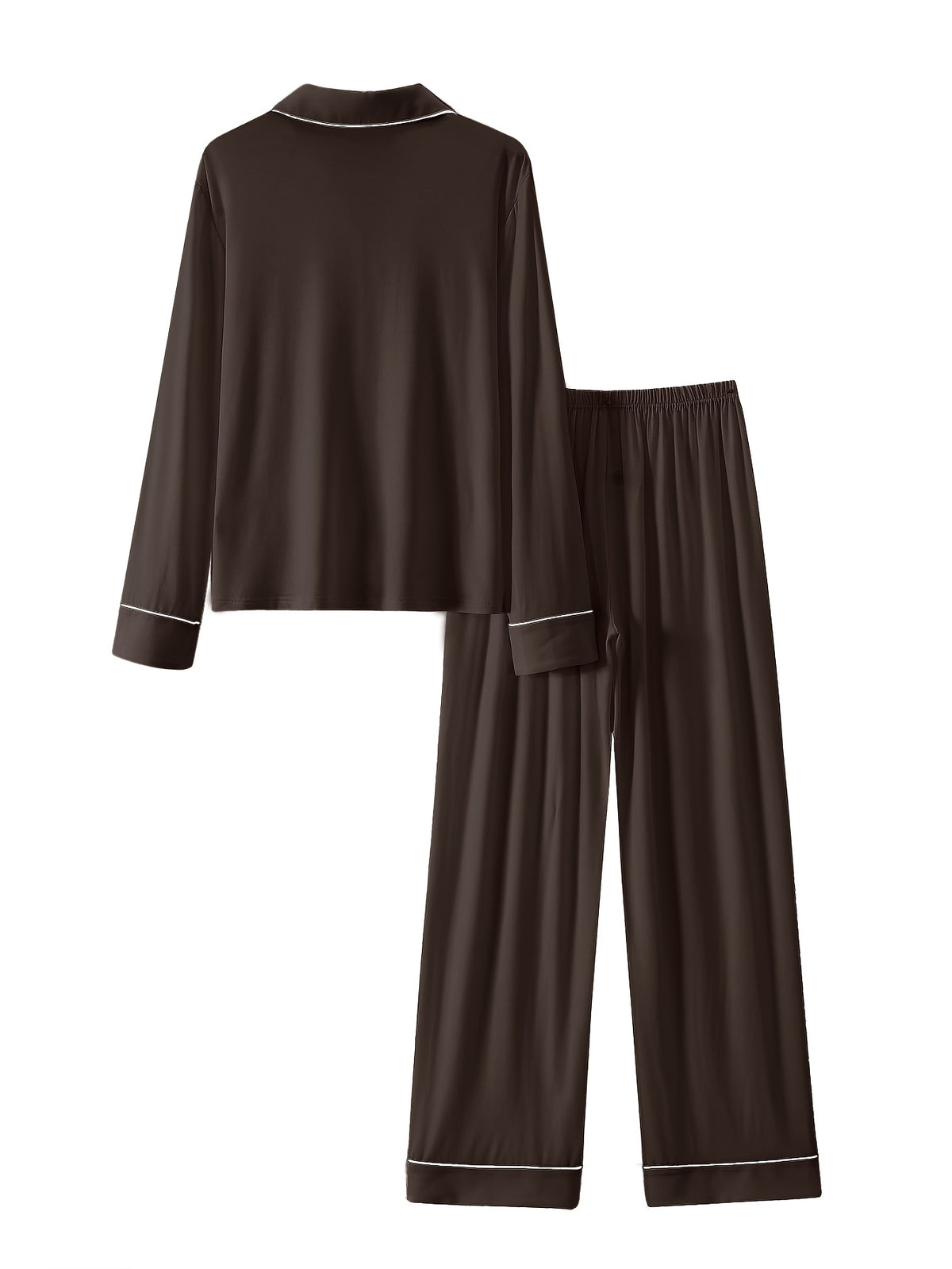 Women's Casual Modal Pajama Set with Stretchy Long Sleeves - ayq