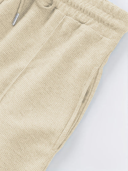 Men's Casual Straight-Leg Knit Sports Pants - Breathable Comfort