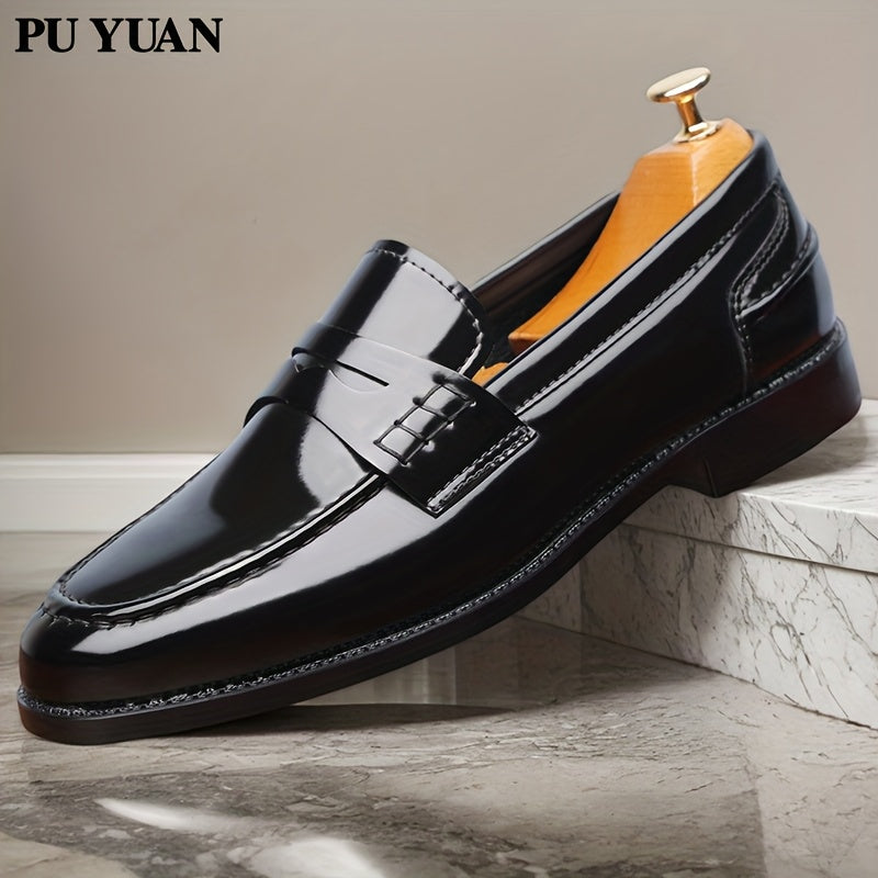 Men's Plus Size Casual Business Loafers with Microfiber Upper