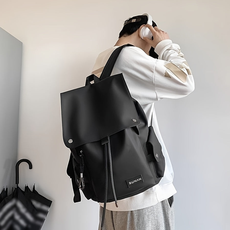 Trendy Large Flap Backpack For Men Women, Campus Stylish Street Style Backpack For High School  College