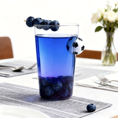 Football Glass Mug - Transparent Reusable Drinkware