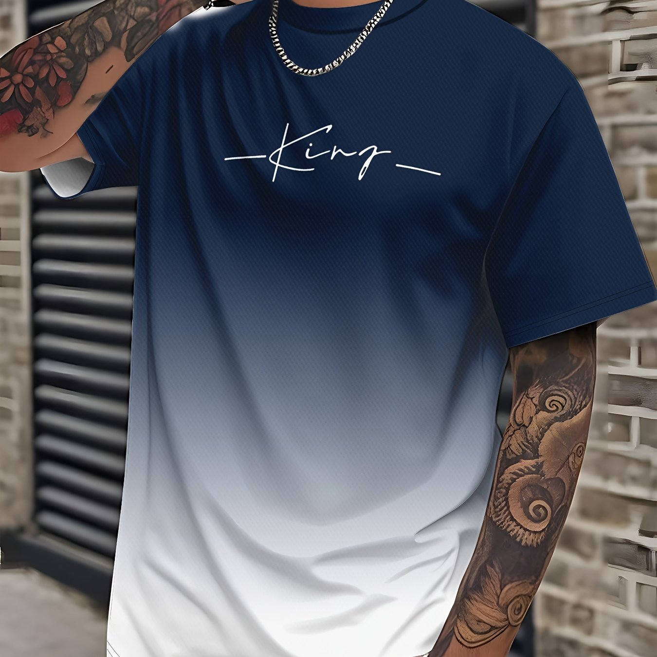 Men'S 3D Digital Print Short-Sleeve T-Shirt