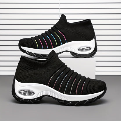 Women's Slip- Shoes - Lightweight Breathable Fabric Upper, Soft Cushioned PU Sole, Low-Top Casual Sneakers for Walking, Jogging  Casual Attire - All-Season Comfort (Black), Ladies Sneakers, Allseason Footwear, Stylish Slipon