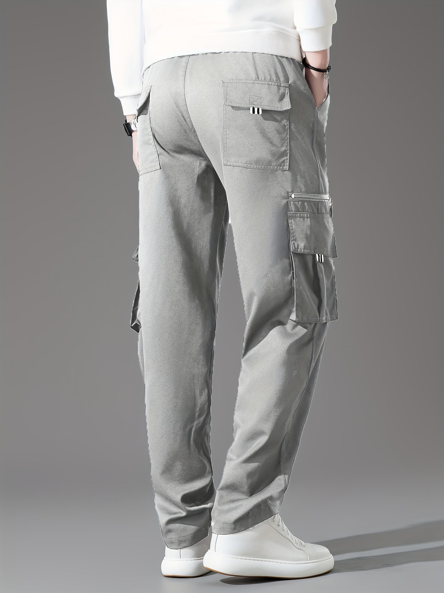 Men's Loose Fit Vintage Cargo Pants with Multiple Pockets