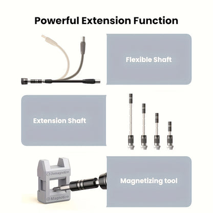 115-In-1 Upgraded Screwdriver Set with Strong Magnet, High Hardness, And Multifunctional Disassembly Tools Including Special-Shaped Drill Bits.