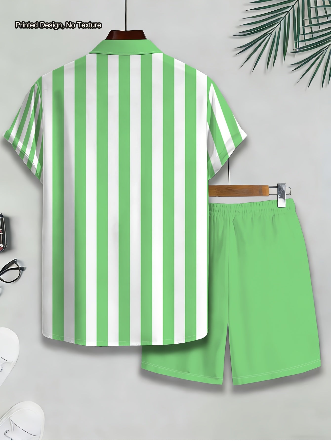 Men's Casual Summer Shirt & Shorts Set with Unique Print