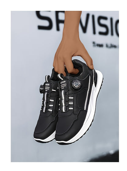 [sneakers] Men'S Large Size Running Shoes | Casual Sports Footwear, Cross-Training, Low-Top, Faux, Lace-Up, All-Season, Solid Color