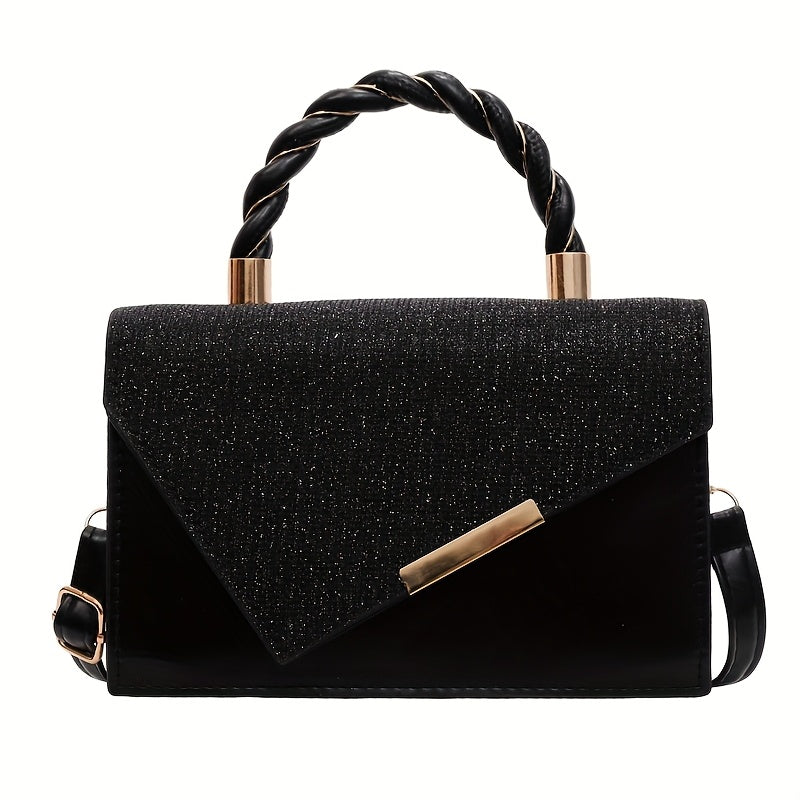 2025 new summer Women's handbag, one shoulder  , metal decorative small square bag