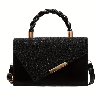 2025 new summer Women's handbag, one shoulder  , metal decorative small square bag