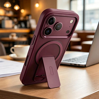 Matte Magnetic Shockproof Phone Case with Stand for iPhone 18 Pro Max