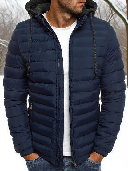 Men's Zipper Hoodie Jacket for Fall and Winter Casual Wear