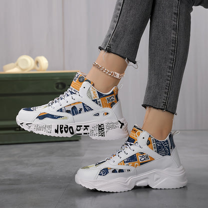 Women's Lightweight Running Shoes - Cushioned Stability Gym Sneakers with Arch Support, Breathable Fabric/PU Upper - All-Season Walking Shoes for Training, Everyday  Formal Events - White  Black Athletic Footwear, Comfortab
