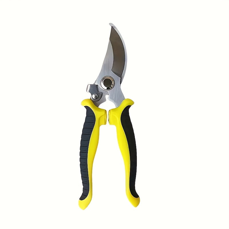 Heavy-Duty Professional Stainless Steel Pruner with Comfort Grip, Multi-Functional Garden Shears and Secateurs - Non-Slip Ergonomic Design for Effortless Spring Assisted Opening & Closing; Sharp Blades Cut Thick Branches With - ayq